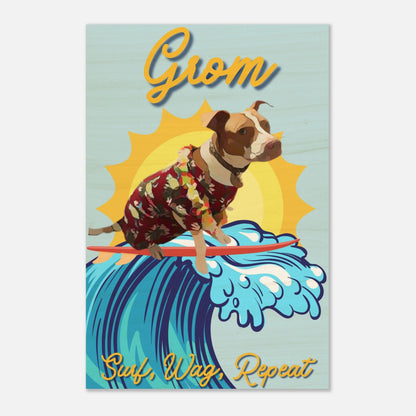 Surf Pup Wood Print - Out of Office Outfitters - Print Material