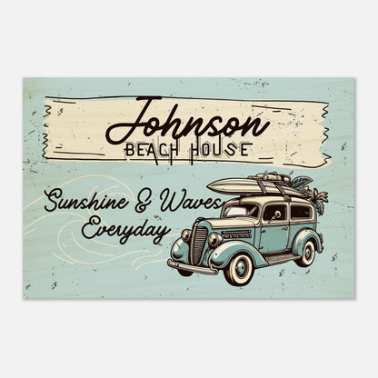 Surfmobile Wood Print - Out of Office Outfitters - Home Decor