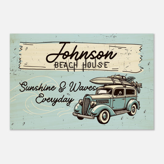 Surfmobile Wood Print - Out of Office Outfitters - Home Decor