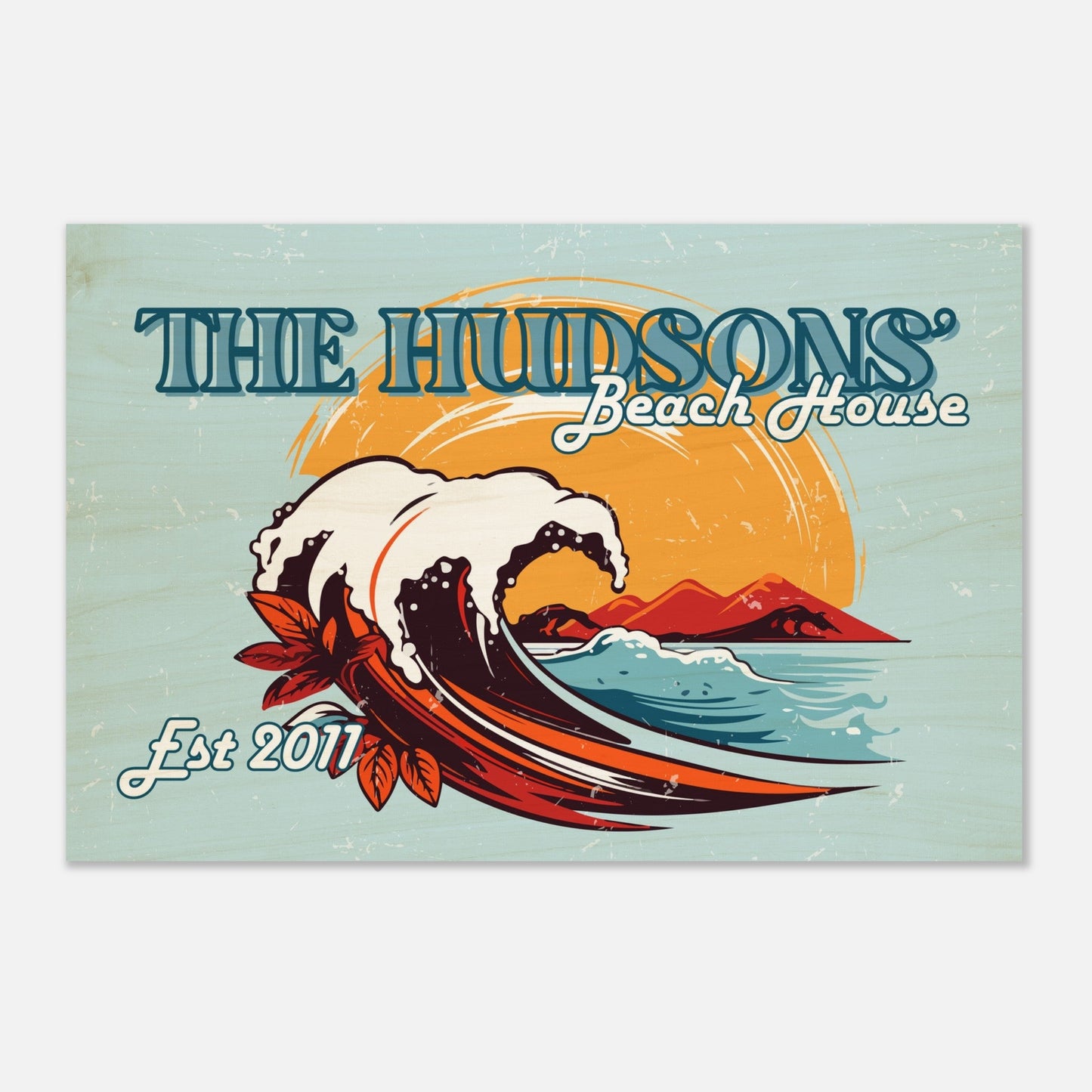 Surf's Up Beach House Wood Print - Out of Office Outfitters - Home Decor