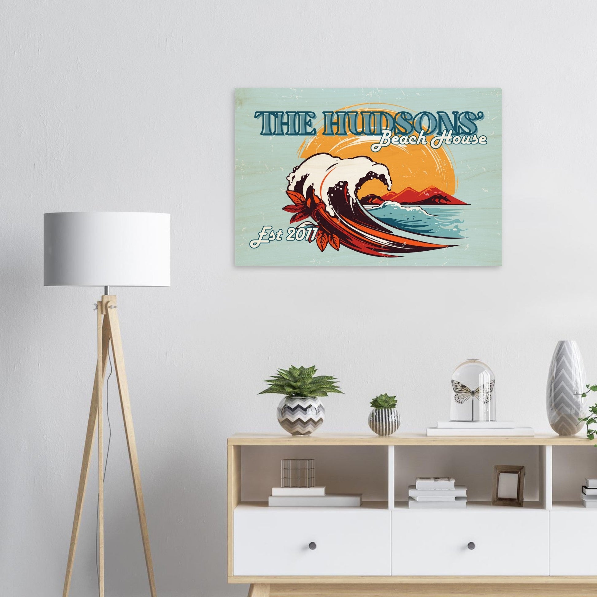 Surf's Up Beach House Wood Print - Out of Office Outfitters - Home Decor