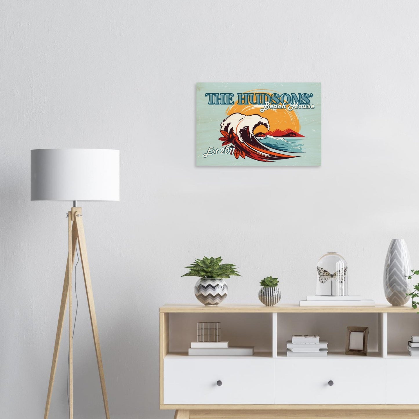 Surf's Up Beach House Wood Print - Out of Office Outfitters - Home Decor