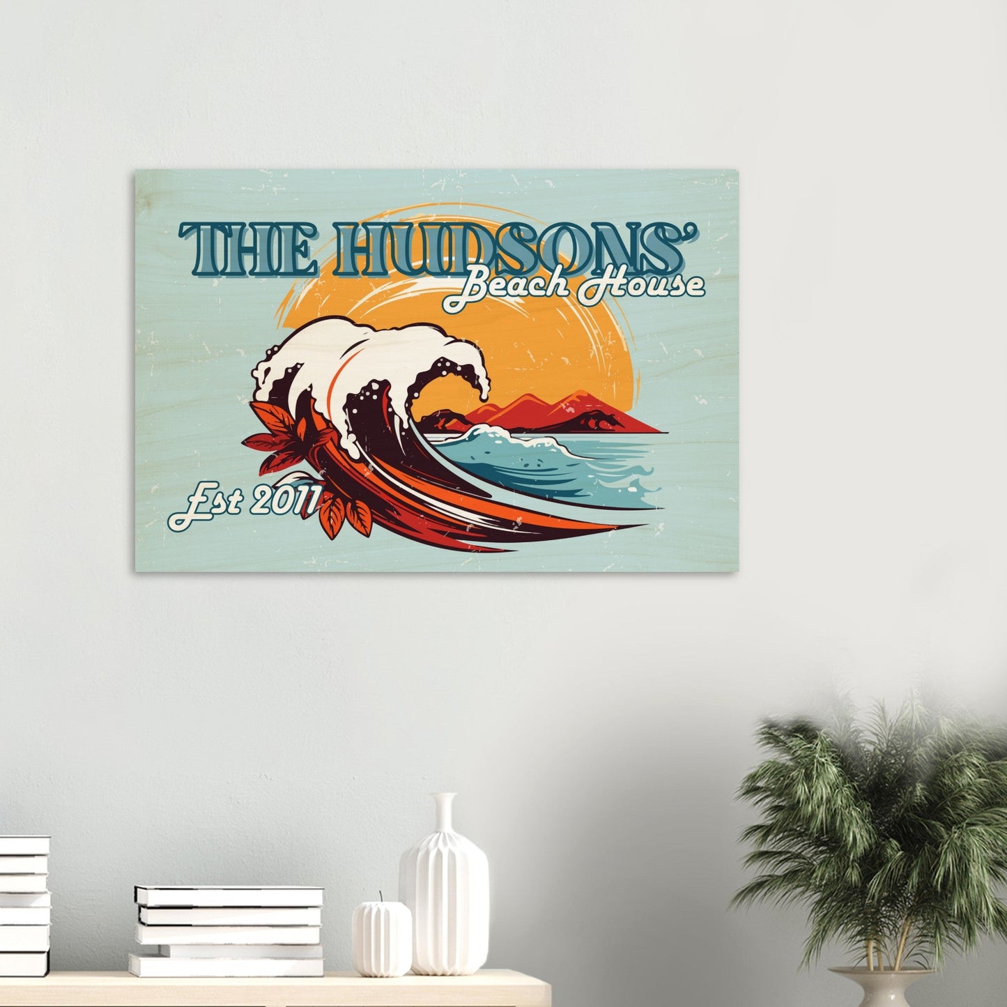 Surf's Up Beach House Wood Print - Out of Office Outfitters - Home Decor