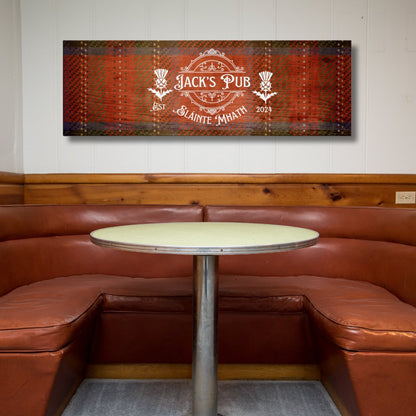 Tartan Scottish Pub Sign Canvas - Out of Office Outfitters - Print Material