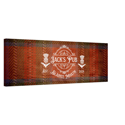 Tartan Scottish Pub Sign Canvas - Out of Office Outfitters - Print Material