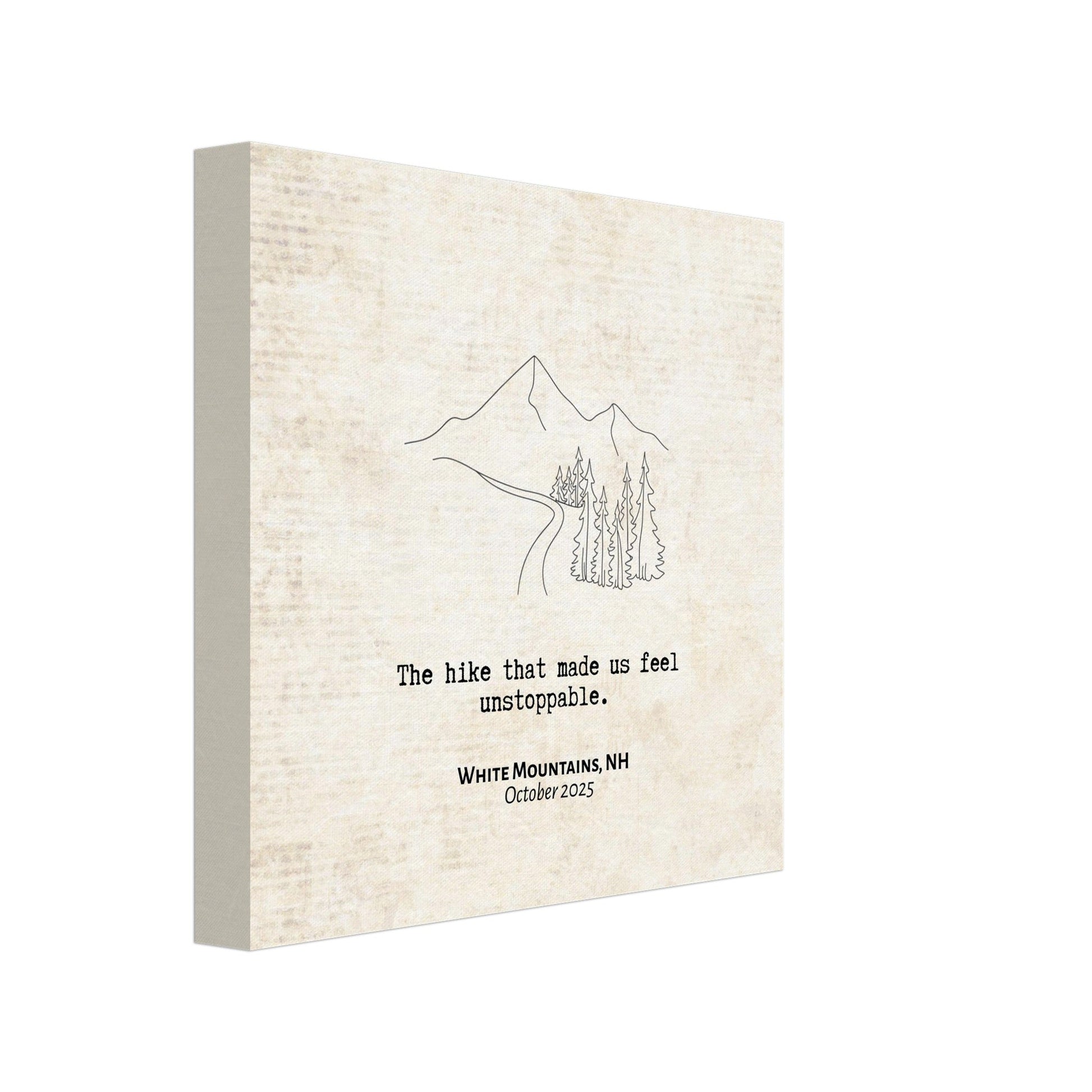 "The Hike that Made Us Feel Unstoppable" - Personalized Travel Micro Memory Canvas - Out of Office Outfitters - 