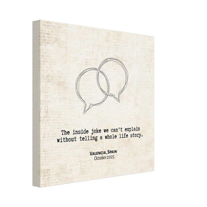"The Inside Joke We Can't Explain" - Personalized Travel Micro Memory Canvas - Out of Office Outfitters - 