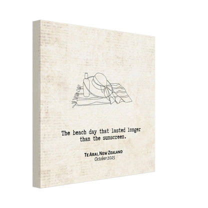 "The Long Beach Day" - Personalized Travel Micro Memory Canvas - Out of Office Outfitters - 