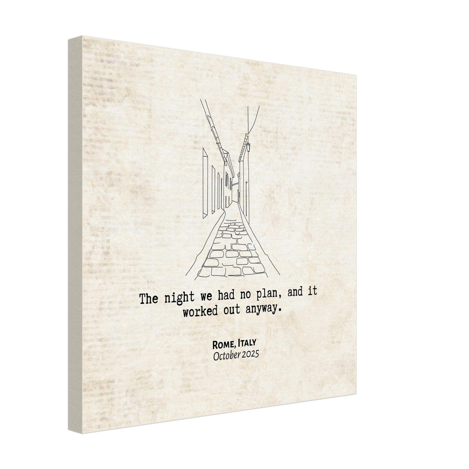 "The Night We Had No Plan" - Personalized Travel Micro Memory Canvas - Out of Office Outfitters - 