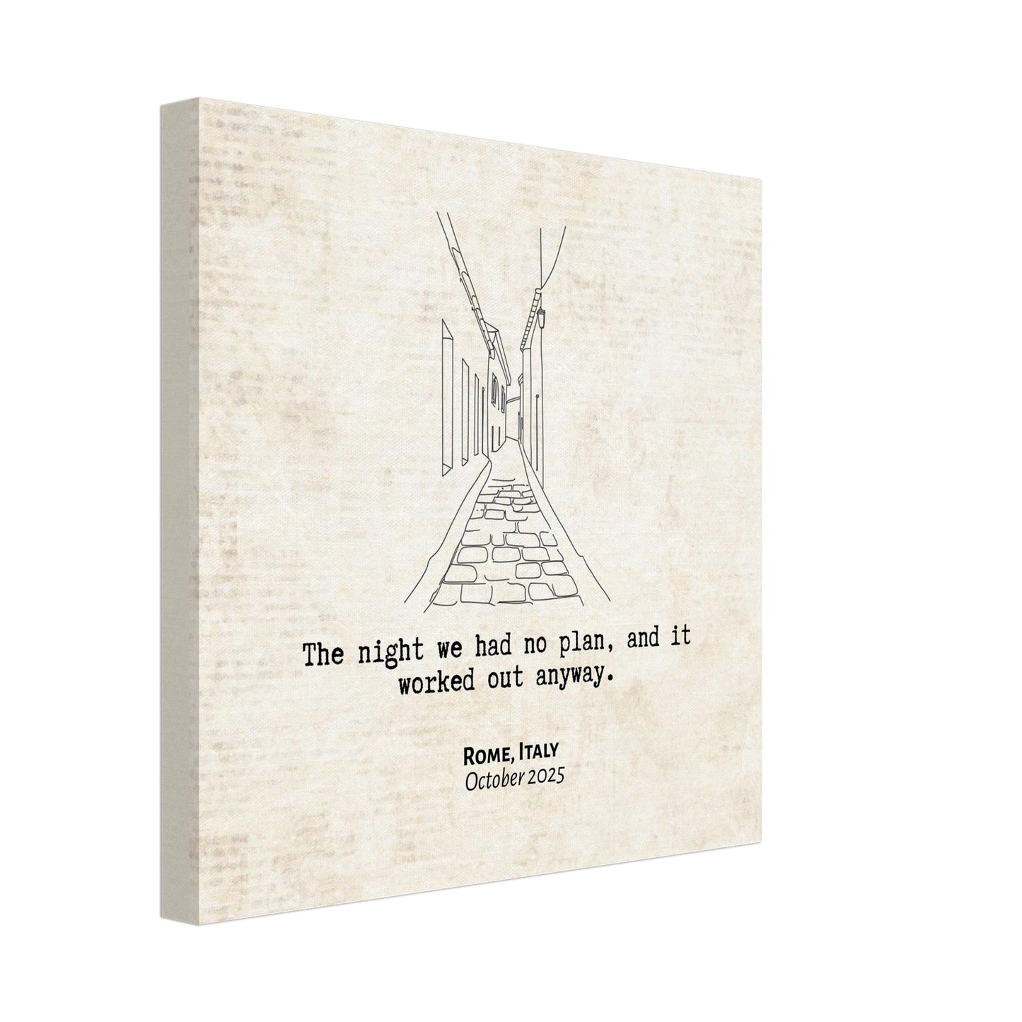 "The Night We Had No Plan" - Personalized Travel Micro Memory Canvas - Out of Office Outfitters - 