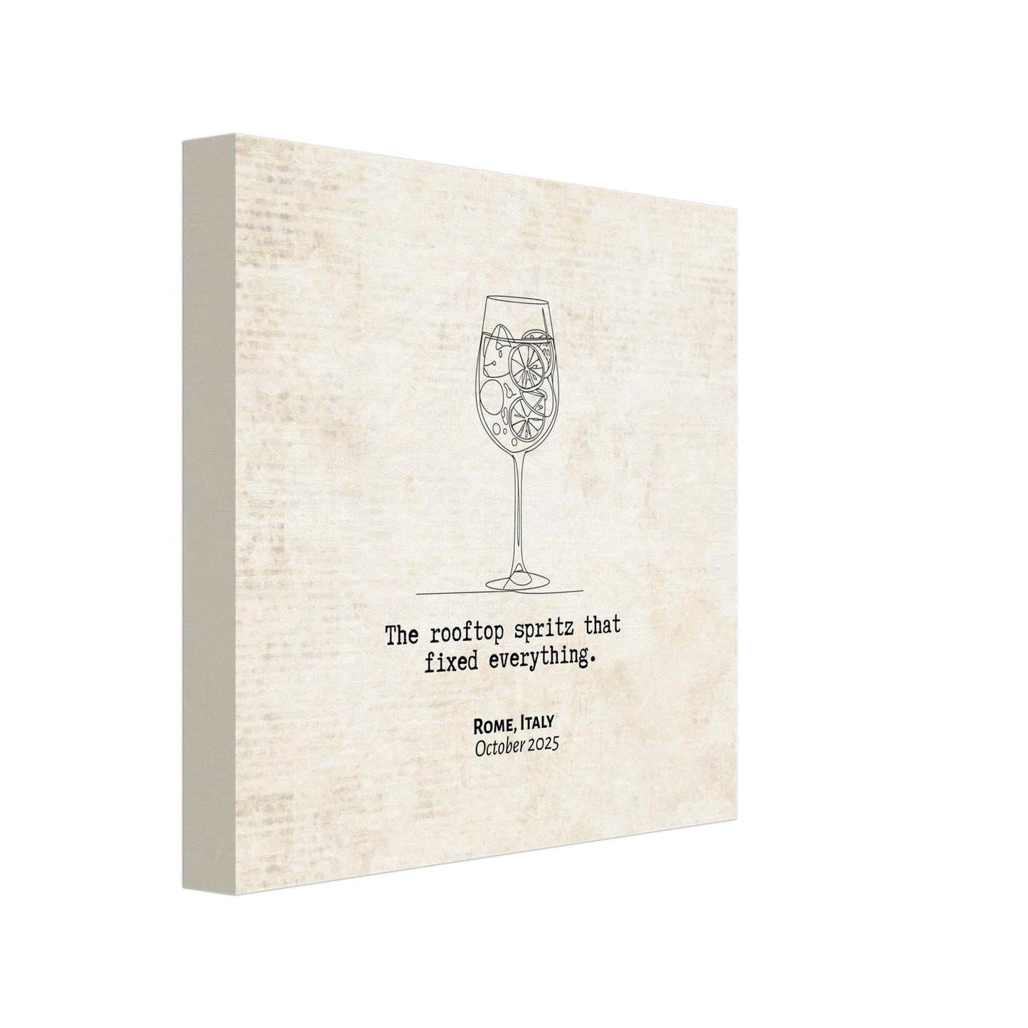 "The Rooftop Spritz" - Personalized Travel Micro Memory Canvas - Out of Office Outfitters - 
