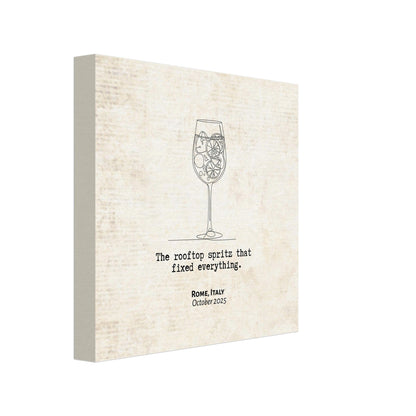 "The Rooftop Spritz" - Personalized Travel Micro Memory Canvas - Out of Office Outfitters - 