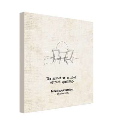 "The Sunset Without Speaking" - Personalized Travel Micro Memory Canvas - Out of Office Outfitters - 