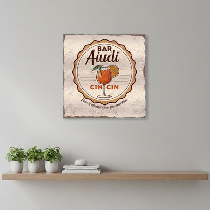 There's Always Time for Aperitivo Brushed Aluminum Bar Sign - Out of Office Outfitters - Print Material