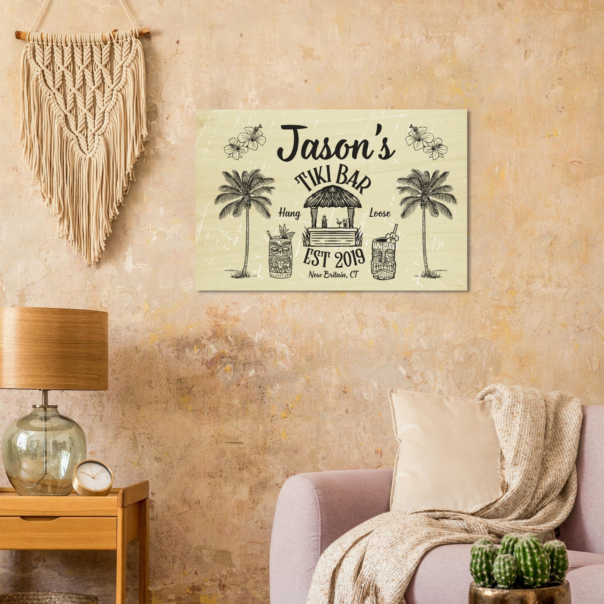 Tiki Bar Wood Print - Out of Office Outfitters - Home Decor