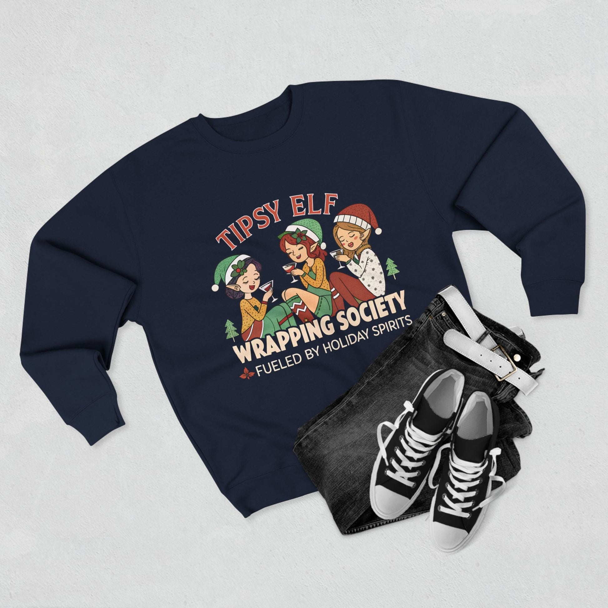 Tipsy Elf Wrapping Society Christmas Sweatshirt - Out of Office Outfitters - Sweatshirt