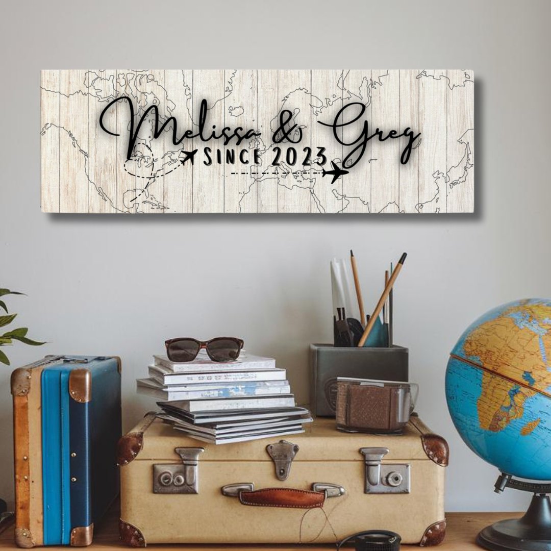 Traveling Couple Canvas - Out of Office Outfitters - Print Material