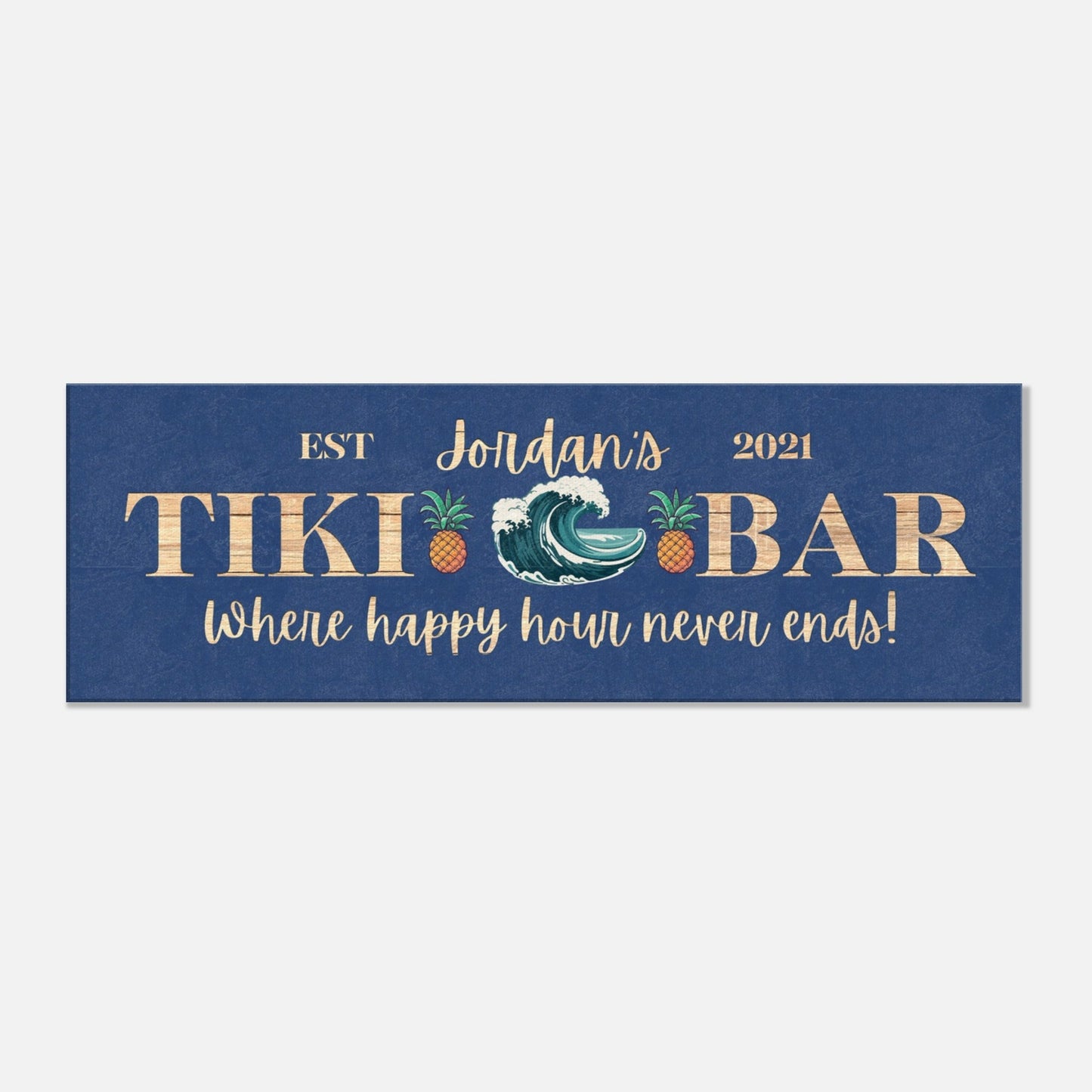 Tropical Tiki Bar Sign Canvas - Out of Office Outfitters - Print Material