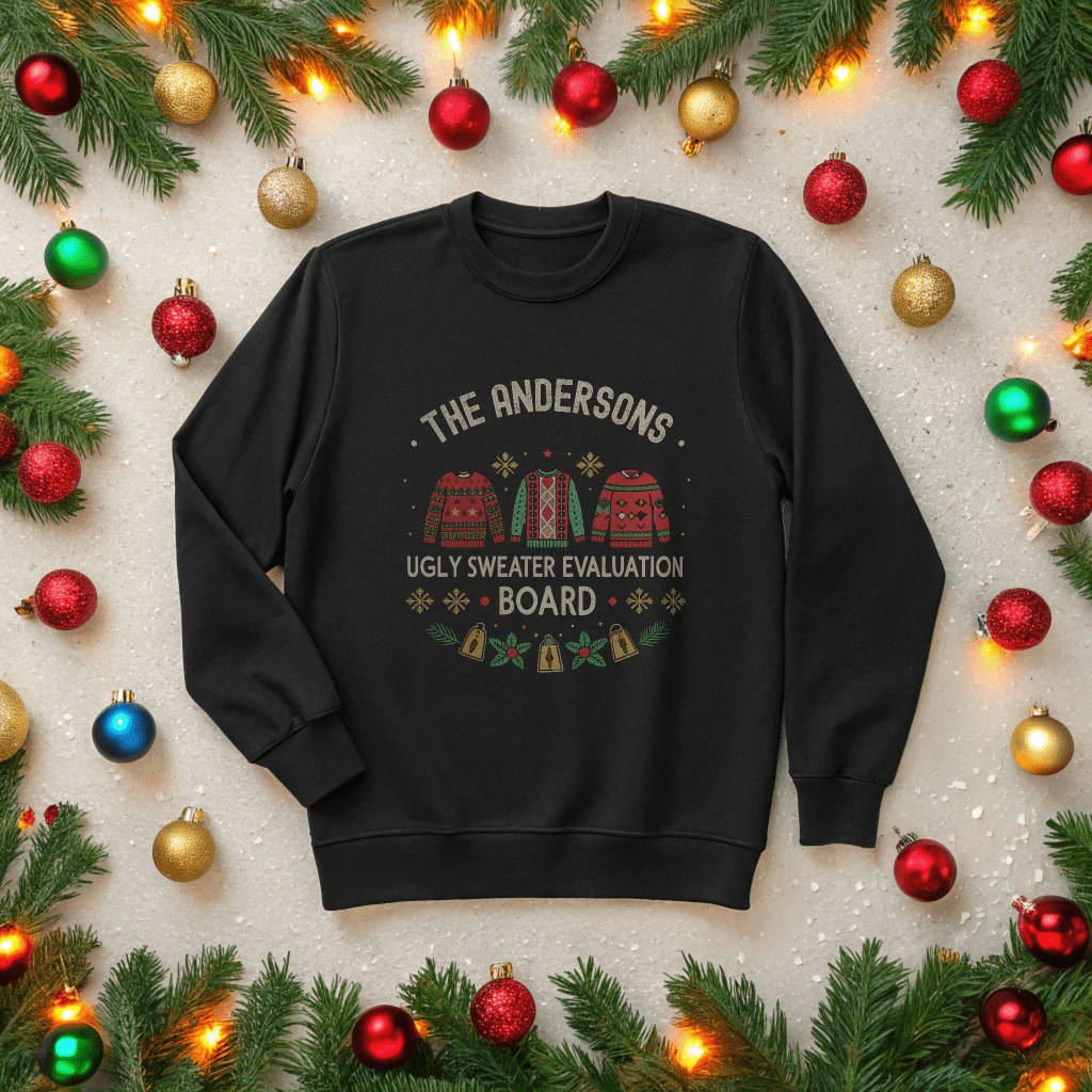Ugly Sweater Evaluation Board Christmas Sweatshirt - Out of Office Outfitters - Sweatshirt