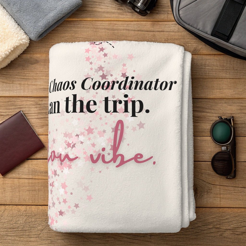 Vacation Chaos Coordinator Blanket - Warm Sherpa Travel Throw - Out of Office Outfitters - Home Decor