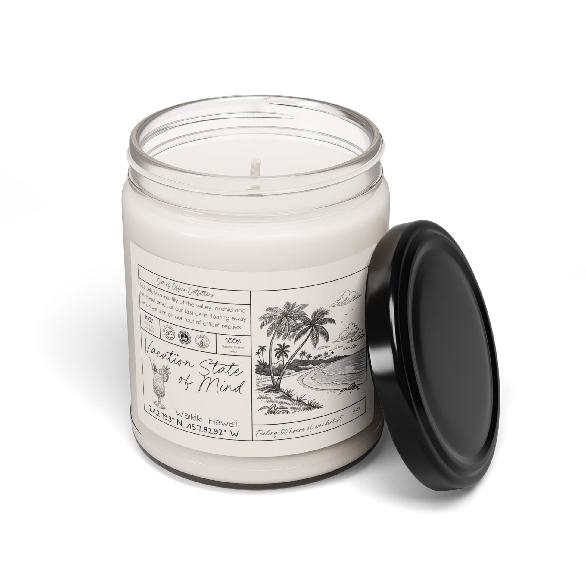 Vacation State of Mind Personalized Giftable Candle for Travelers - Out of Office Outfitters - Home Decor