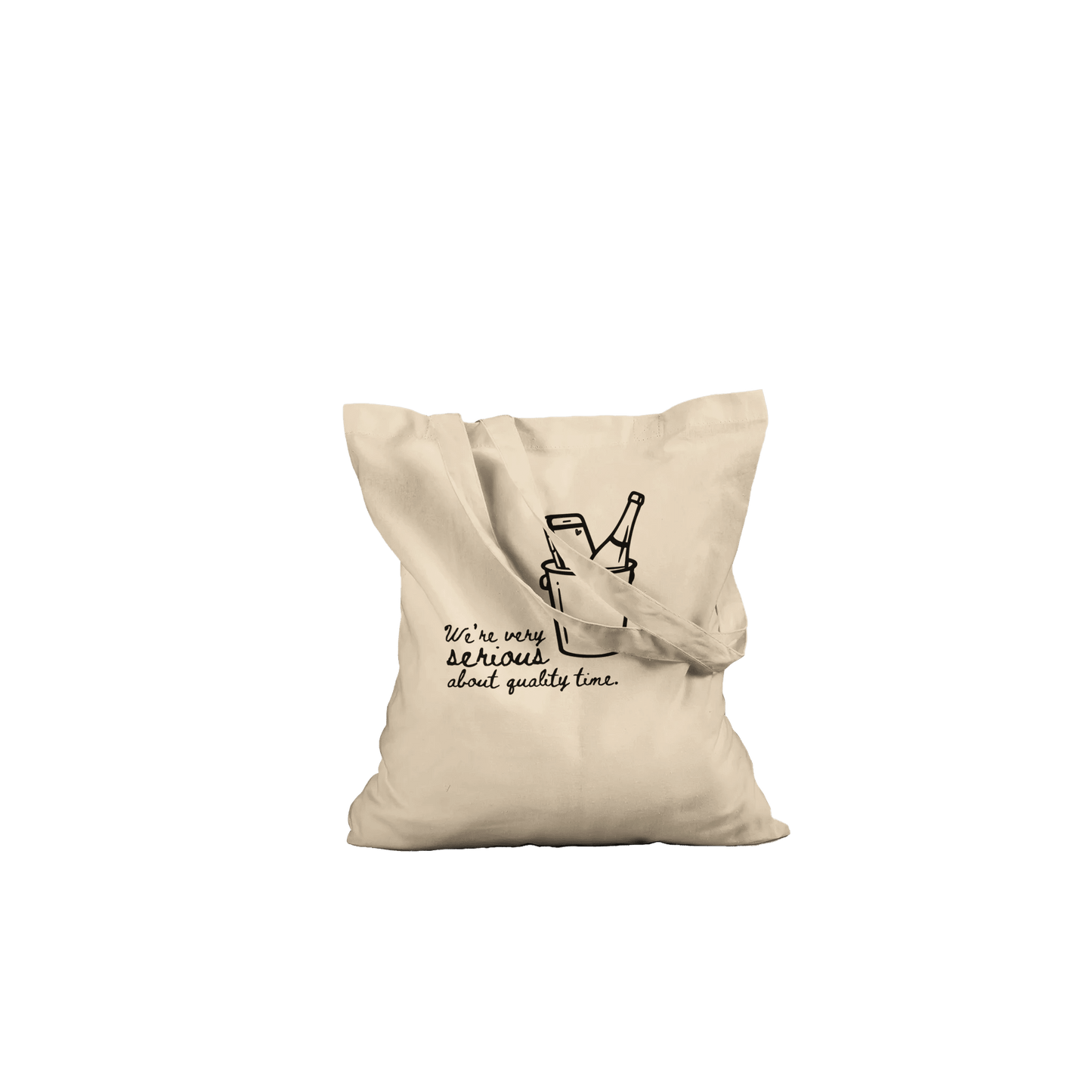 Very Serious About Quality Time Crew Only Tote - Out of Office Outfitters - Print Material