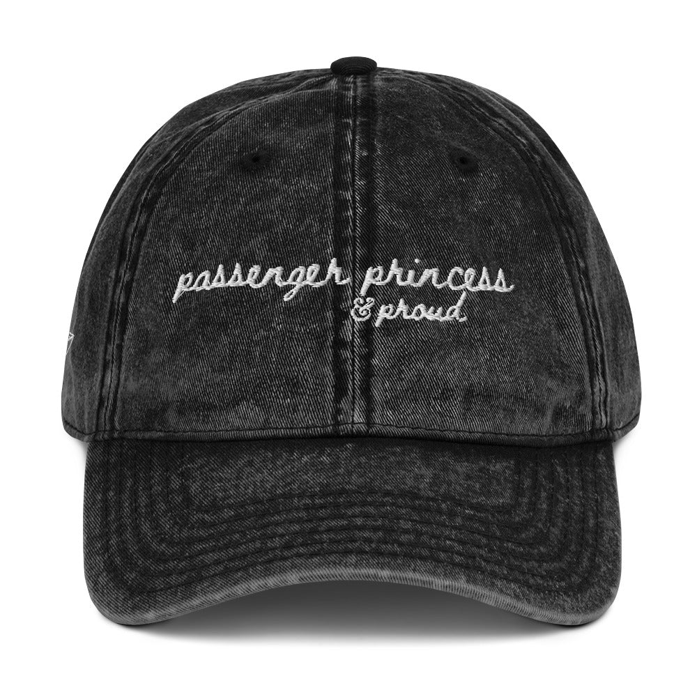 "Passenger Princess & Proud" Funny Hat for Travel Lovers - mock up