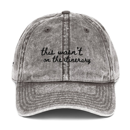 "This Wasn't On the Itinerary" Funny Hat for Travel Lovers - mock up