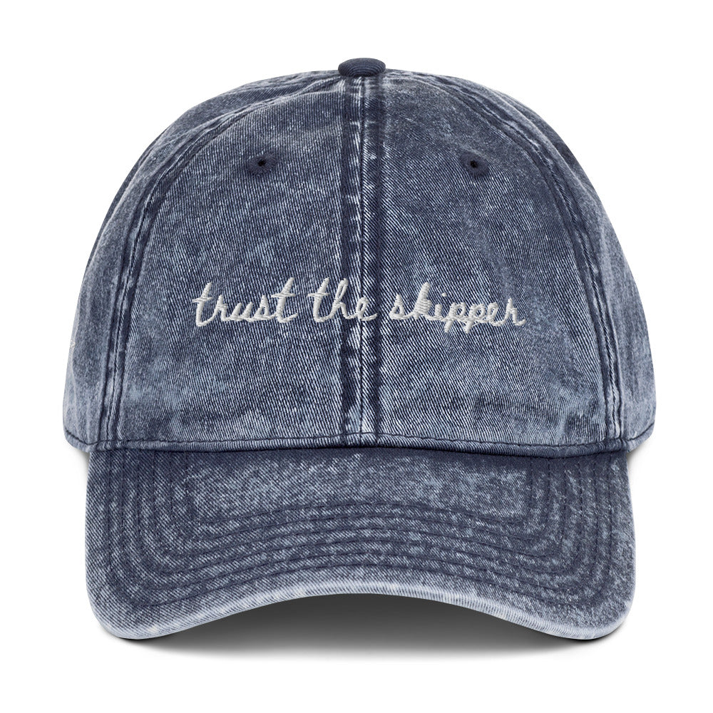 "Trust the Skipper" Funny Travel Hat for Theme park lovers- mockup