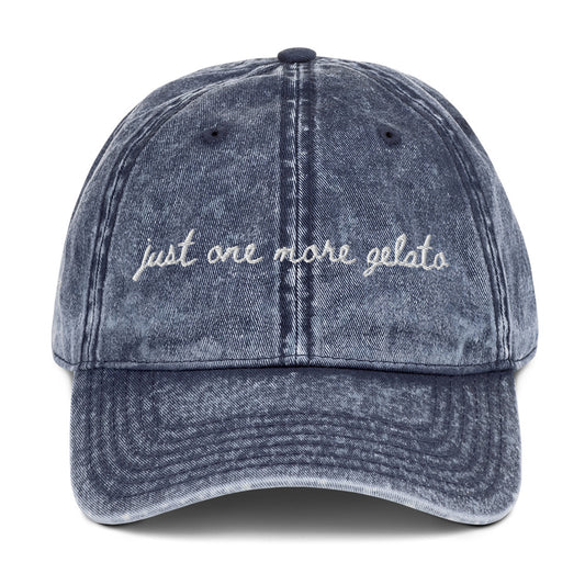"Just One More Gelato" -  Travel themed hat for for foodies - mock up