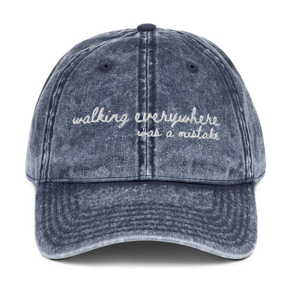 "Walking Everywhere was a mistake" Funny Hat for Travel Lovers- Mock up