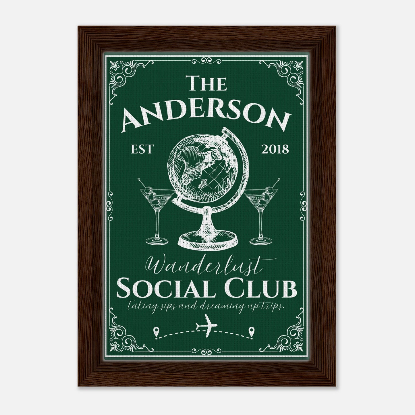 Wanderlust Social Club Framed Canvas - Out of Office Outfitters - Print Material