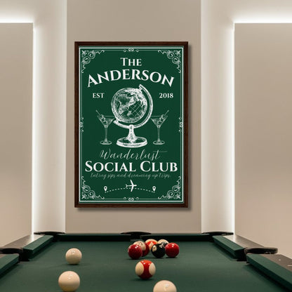 Wanderlust Social Club Framed Canvas - Out of Office Outfitters - Print Material