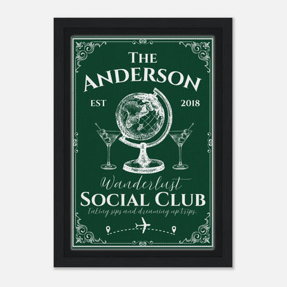 Wanderlust Social Club Framed Canvas - Out of Office Outfitters - Print Material