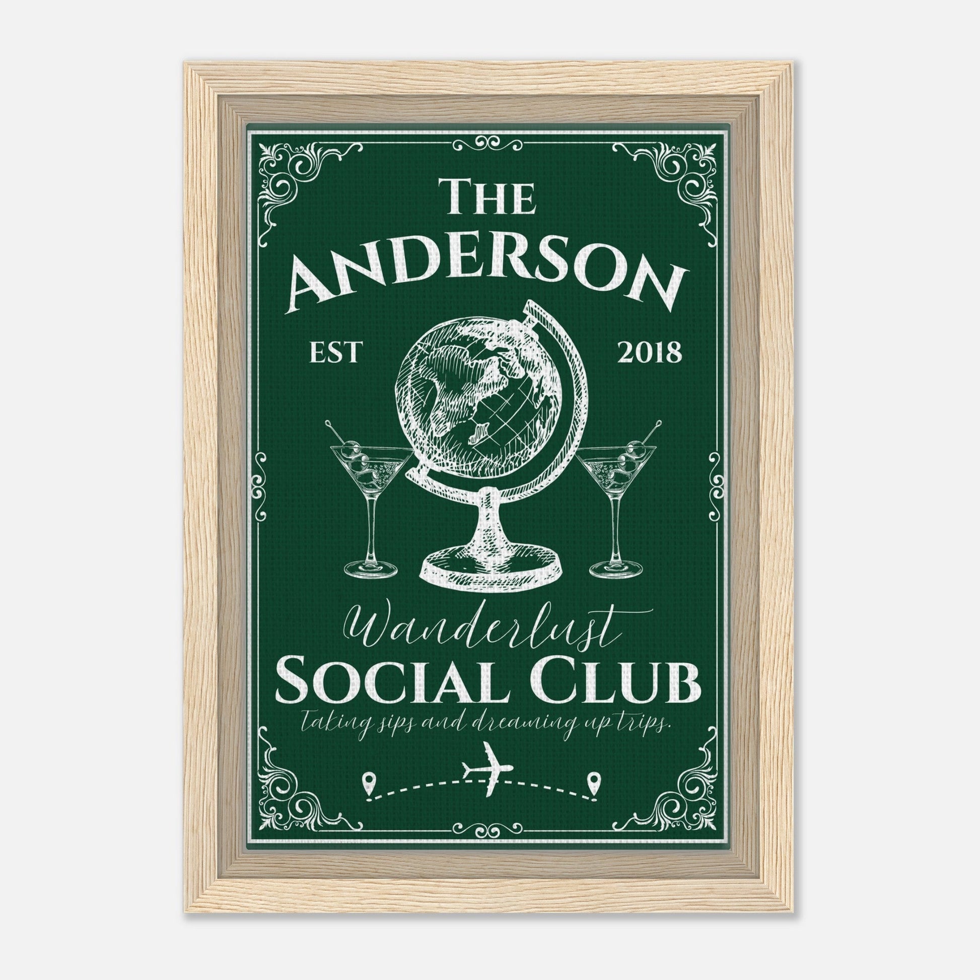 Wanderlust Social Club Framed Canvas - Out of Office Outfitters - Print Material