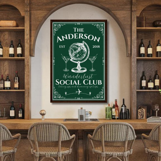 Wanderlust Social Club Framed Canvas - Out of Office Outfitters - Print Material