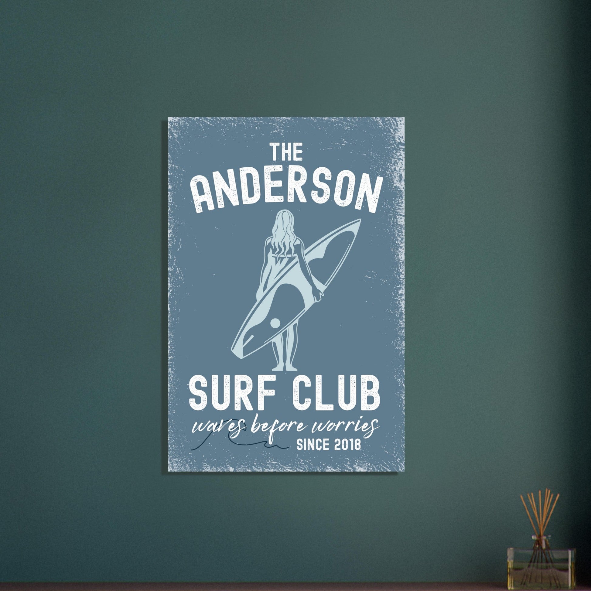 Waves Before Worries Surf Club Poster - Out of Office Outfitters - Print Material