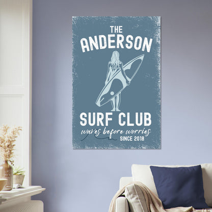 Waves Before Worries Surf Club Poster - Out of Office Outfitters - Print Material