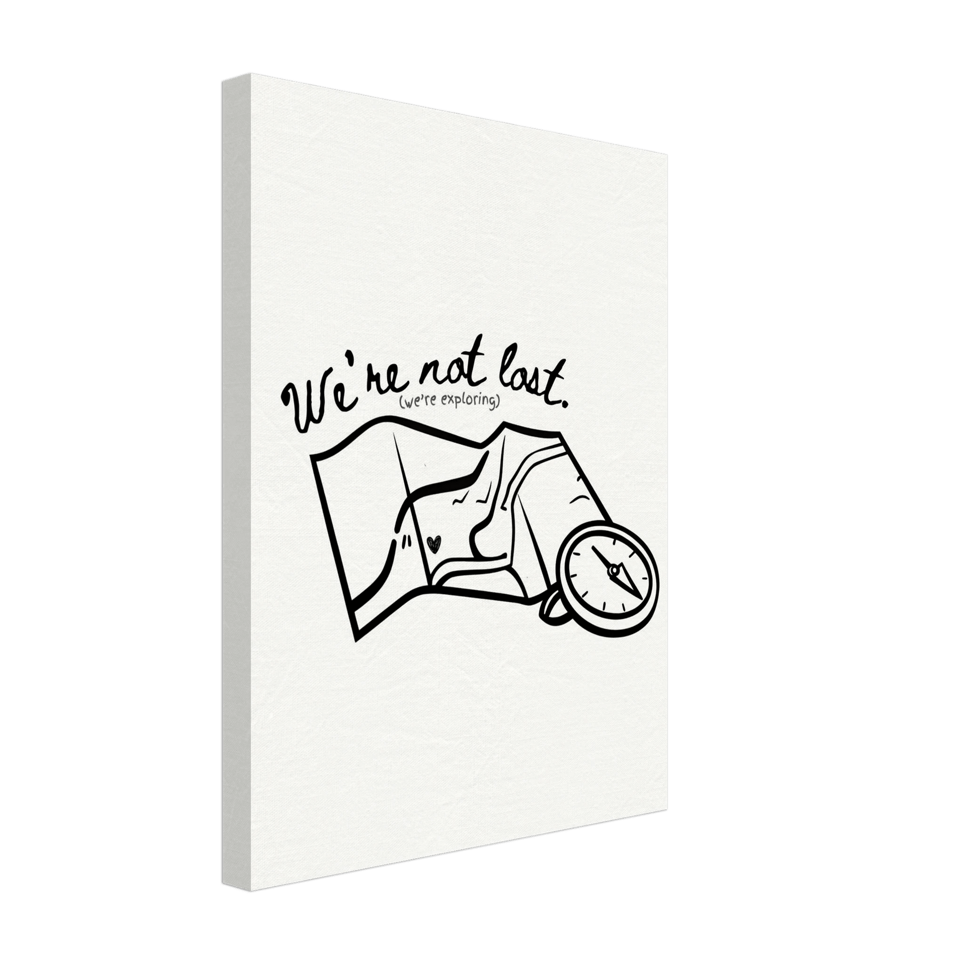 We're Not Lost (We're Exploring) - Travel Couple Canvas Wall Art - Out of Office Outfitters - Print Material