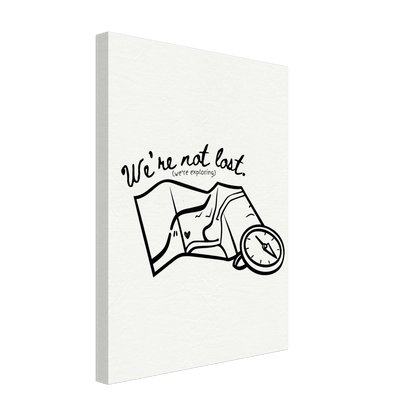 We're Not Lost (We're Exploring) - Travel Couple Canvas Wall Art - Out of Office Outfitters - Print Material