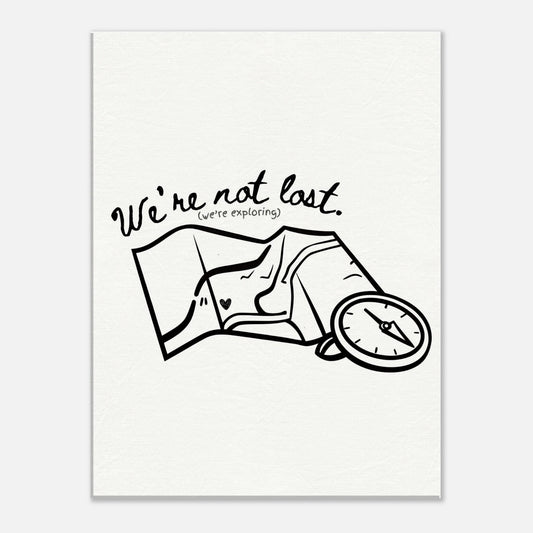 We're Not Lost (We're Exploring) - Travel Couple Canvas Wall Art - Out of Office Outfitters - Print Material