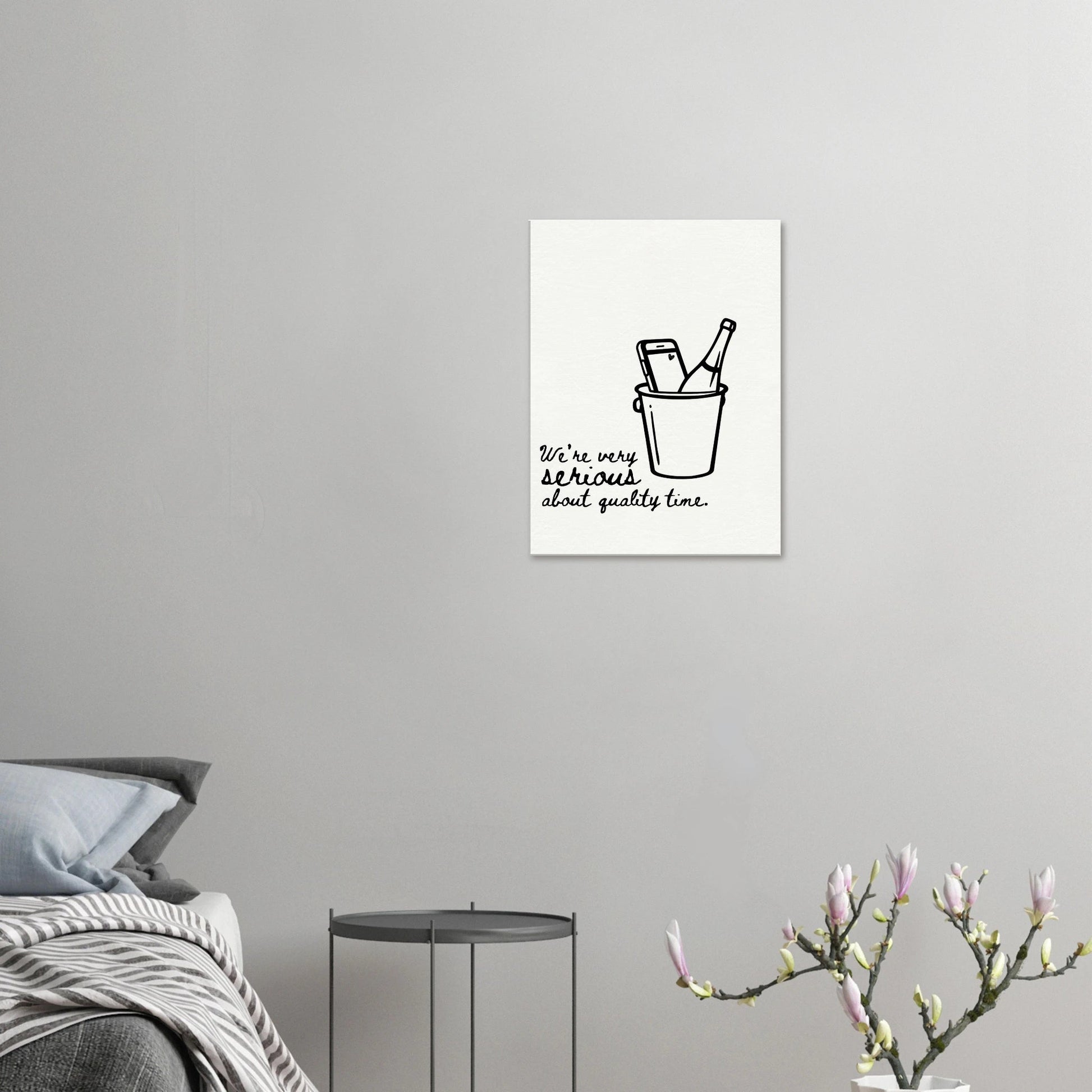 We're Serious About Quality Time - Travel Couple Art - Out of Office Outfitters - Print Material