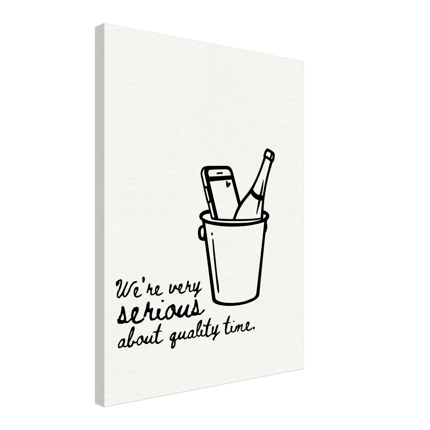 We're Serious About Quality Time - Travel Couple Art - Out of Office Outfitters - Print Material