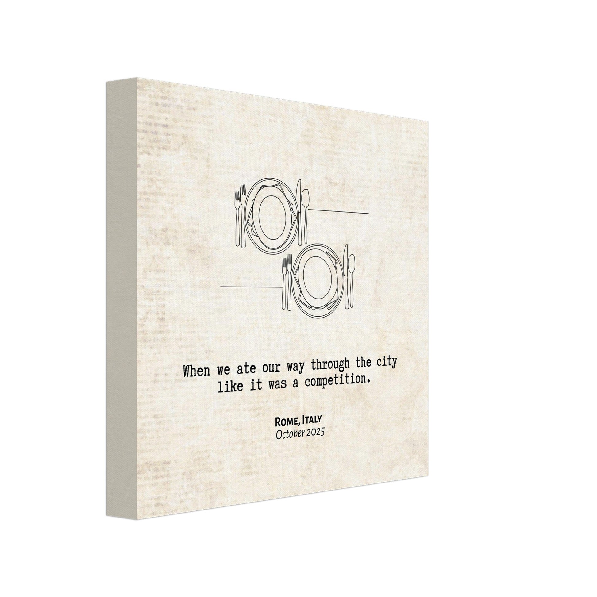 "When We Ate Our Way Through the City" - Personalized Travel Micro Memory Canvas - Out of Office Outfitters - 