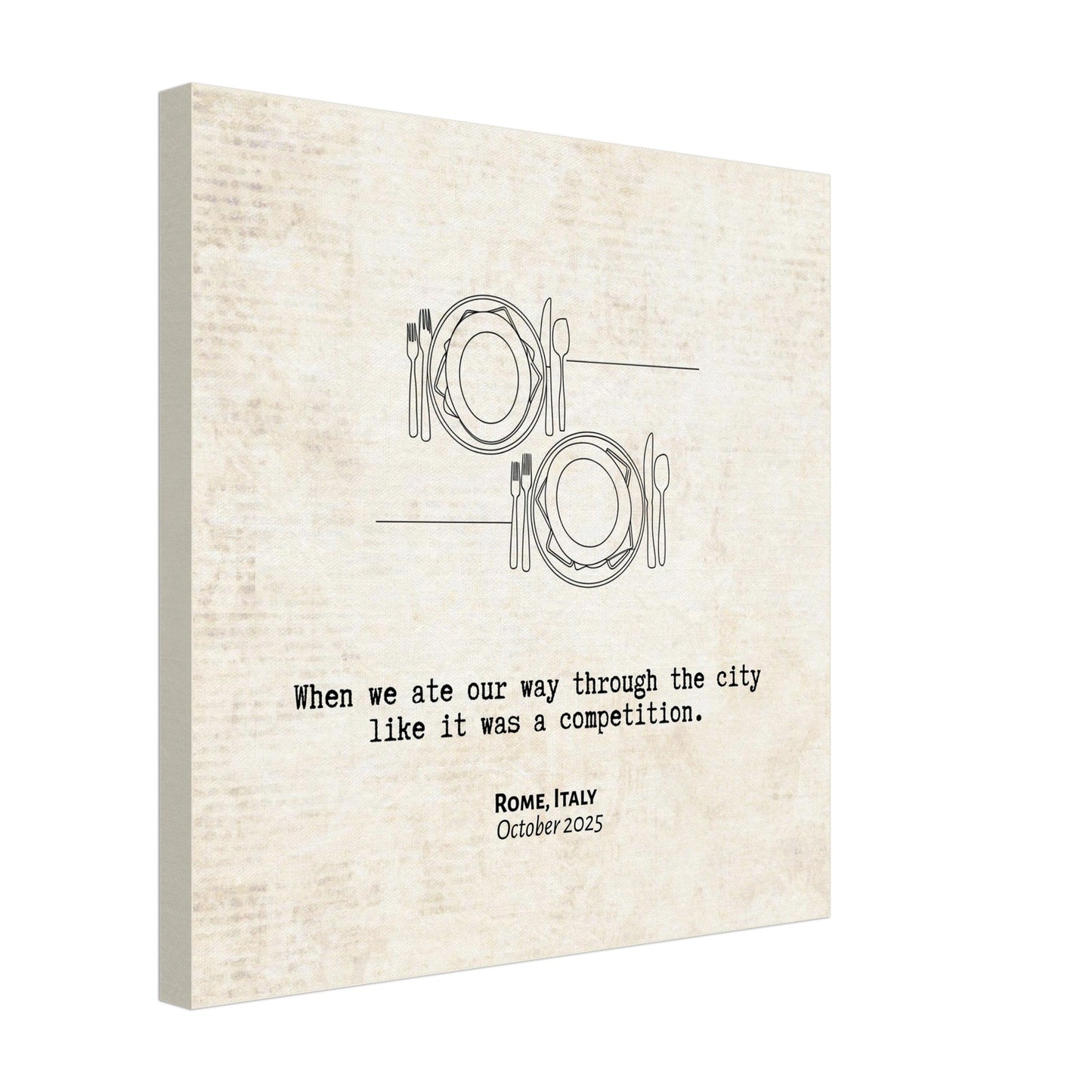 "When We Ate Our Way Through the City" - Personalized Travel Micro Memory Canvas - Out of Office Outfitters - 