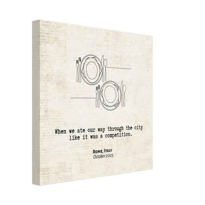 "When We Ate Our Way Through the City" - Personalized Travel Micro Memory Canvas - Out of Office Outfitters - 