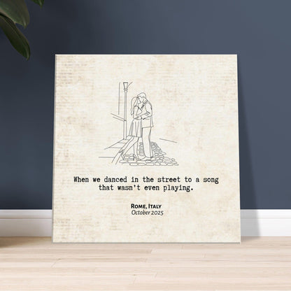 "When We Danced in the Street" - Personalized Travel Micro Memory Canvas - Out of Office Outfitters - 