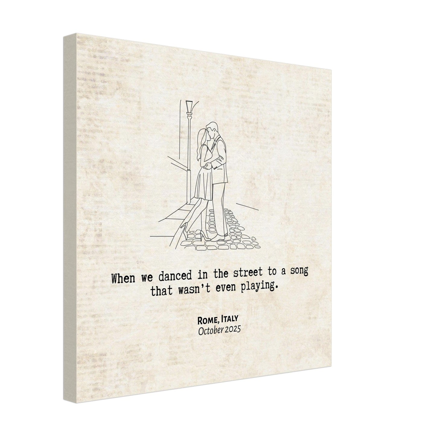 "When We Danced in the Street" - Personalized Travel Micro Memory Canvas - Out of Office Outfitters - 