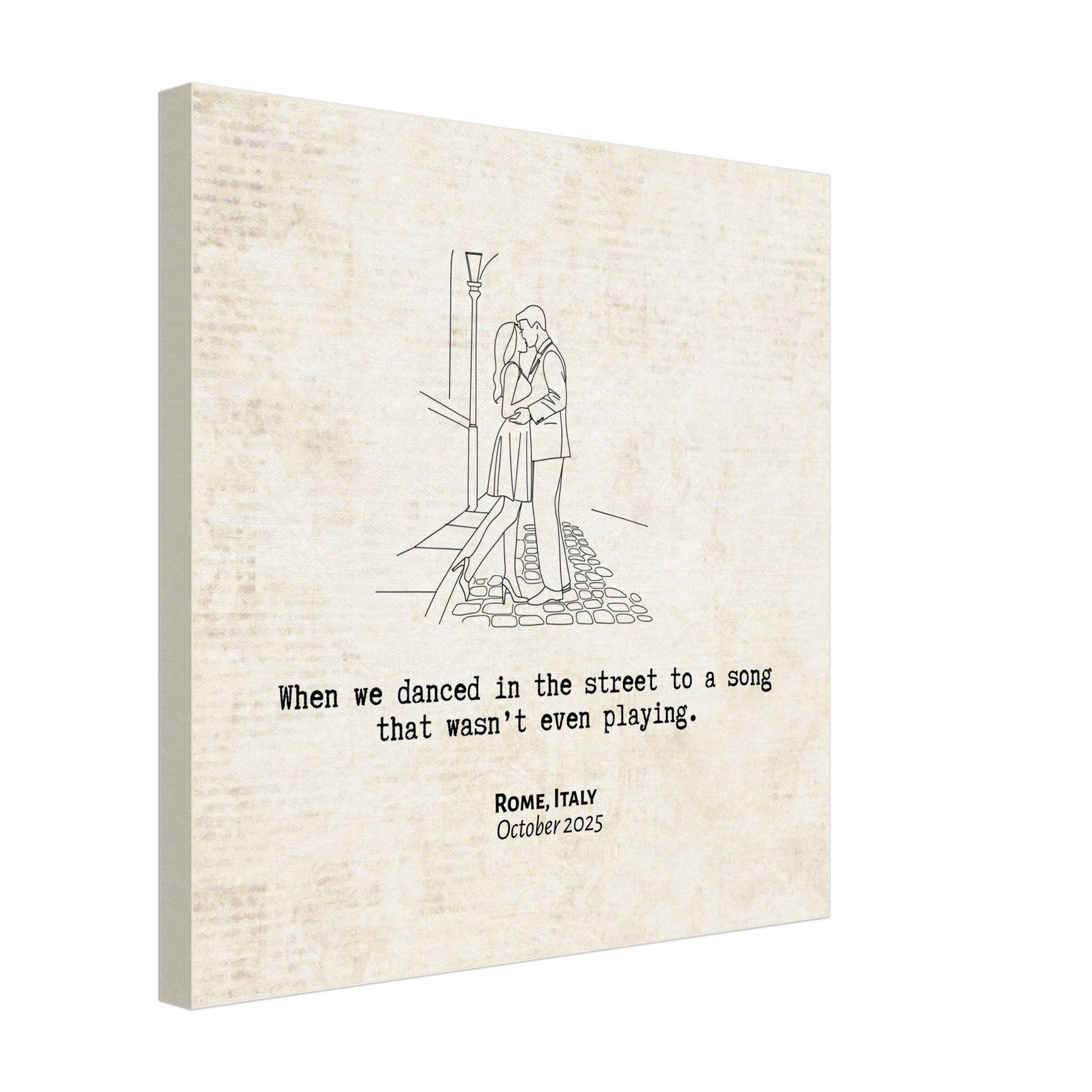 "When We Danced in the Street" - Personalized Travel Micro Memory Canvas - Out of Office Outfitters - 