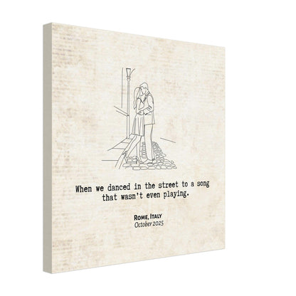 "When We Danced in the Street" - Personalized Travel Micro Memory Canvas - Out of Office Outfitters - 